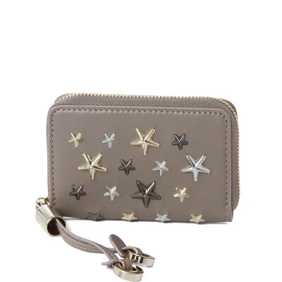 ジミー チュウ JIMMY CHOO コインケース レディース NELLIE LTR NELLIE ネリー MUSK/METALLIC MIX ベージュ