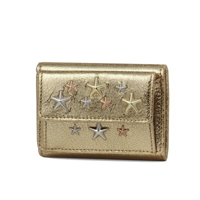 ジミー チュウ JIMMY CHOO 財布 レディース NEMO GTA 三つ折り財布 スモール NEMO ネモ GOLD/ROSE GOLD METALLIC MIX ゴールド