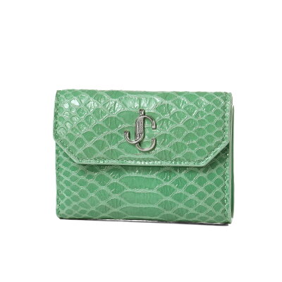 ジミー チュウ JIMMY CHOO 財布 レディース ODILE GSQ 二つ折り財布 ODILE オディール MIAMI MINT/SILVER グリーン