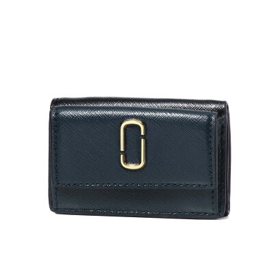 マーク ジェイコブス MARC JACOBS 財布 レディース M0014492 455 三つ折り財布 ミニ SNAPSHOT スナップショット BLUE SEA MULTI ダークブルー/ブラック