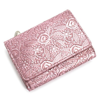 <クーポン配布中>キャサリンハムネット 財布 三つ折り財布 L字ファスナー ピンク KATHARINE HAMNETT LONDON khp354-24 レディース 婦人