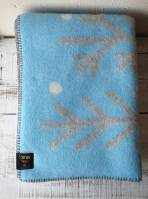 送料無料!ROROS TWEED / ロロス ツイード ブランケットNEL BOSCO BLUE by AOI HUBER-KONO / ネル ヴォスコ 色:ブルー by 葵 フーバー 河野 130×200cm北欧/ノルウェー/ウール/羊毛/毛布/膝掛け/ひざかけ/ひざ掛け/クリスマス/還暦