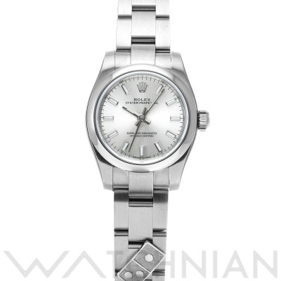 【マラソン期間全品絶対ポイント2倍】【未使用品】 ロレックス ROLEX オイスターパーペチュアル 26 ドミノピザ 176200 ランダムシリアル シルバー レディース 腕時計