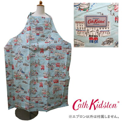 Cath Kidston キャスキッドソン 663540 エプロン ロンドンタウン ライトアクア 正規品 新品 ブランド 母の日 敬老の日 祖母 自家用 実用的 おしゃれ 可愛い 記念 出産祝い クッキング カフェエプロン ギフト プレゼント 誕生日 お祝い 贈り物 ブラックフライデー クリスマス