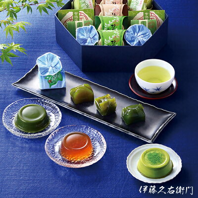 【6/25まで超早割】【送料込み】宇治抹茶スイーツ 和菓子 詰め合わせ 涼菓六角箱§ ゼリー 最中 くず餅 わらび餅 京都 お菓子 送料込み 伊藤久右衛門| 抹茶 お取り寄せ お土産 もなか 抹茶ゼリー スイーツギフト 内祝い 京都土産 内祝い