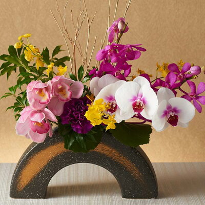 【早割4月25日まで9999円】母の日 早割 プレゼント ギフト 花 スイーツ 胡蝶蘭 蘭 & 竹かごセット 風呂敷 和風 花器付き 送料無料§ プレゼント 生花 フラワーアレンジメント フラワーギフト 抹茶スイーツ お菓子 和菓子 洋菓子 クッキー 老舗 伊藤久右衛門 内祝い
