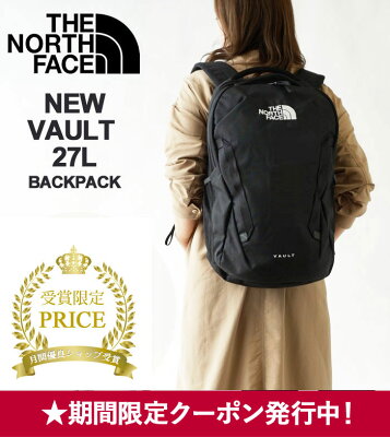 ★限定クーポン発行中!ノースフェイス リュック レディース メンズ THE NORTH FACE VAULT ヴォルト バックパック リュックサック デイバッグ 27L B4 ロゴ中央 デザイン 今季モデル (NF0A3VY2)