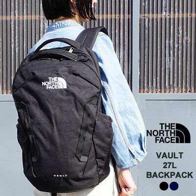 ノースフェイス リュック レディース メンズ THE NORTH FACE VAULT ヴォルト バックパック リュックサック デイバッグ バッグ 27L B4 ロゴ中央デザイン 今季モデル (NF0A3VY2)