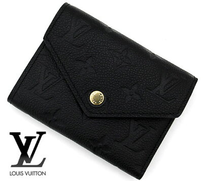 LOUIS VUITTON ルイ ヴィトン M64060 モノグラム・アンプラント ポルトフォイユ・ヴィクトリーヌ 小銭入れ付き 二つ折り財布 ノワール 【送料無料】
