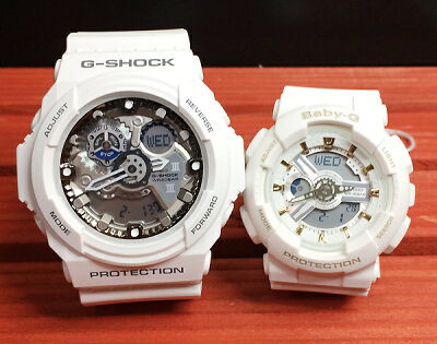 恋人たちのGショック ペアウオッチ 恋人たちの G-SHOCK BABY-G ペア腕時計 カシオ 2本セット gショック ベビーg アナデジ GA-300-7AJF BA-110GA-7A1JF ギフト ラッピング無料 g-shock あす楽対応 クリスマスプレゼント