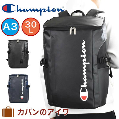 【P最大34倍 | お買い物マラソン】 チャンピオン リュック 30L A3 Champion リュックサック バケット ボックス型 バッグパック メンズ レディース 中学生 高校生 女子高生 男子 女子 ボックスリュック 通学リュック 通学 大容量 ブランド 62487