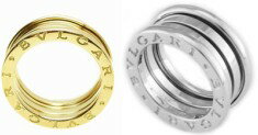 BVLGARI Bzero1RINGブルガリ ビーゼロワンリングB.zero1 S 3バンドリング 指輪 ゆびわホワイトゴールド ローズゴールド18K イエローゴールド 3バンドリング
