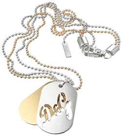D&G ネックレス ジュエリーシルバータグプレート 筆記打ち抜きロゴ シルバードッグタグ ダブルプレート ボールチェーン ペンダントJewelry DJ0635DOLCE&GABBANA Necklace ドルチェ&ガッバーナ ドルガバ メンズ レディース 男女兼用