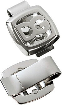 D&G DOLCE&GABBANAドルチェ&ガッバーナ シルバー マネークリップ DG抜きロゴボタンアクセサリー 財布BP1133 A9986 8M806OTTONE ALLUMINIOドルガバ メンズ レディース 男女兼用お札を簡単に挟めます財布を持ち歩くのは好まないといった方に