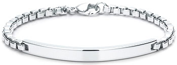 Tiffany&Co. ティファニーベネチアンリンクブレスレットカーブアイディープレートシルバーチェーンアクセサリースターリング シルバーBRACELET Venetian Link ID Plateメンズ レディース 男女兼用