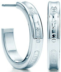 Tiffany&Co. ティファニーナローフープピアス スモールスターリング シルバー9251837 T&COティファニーの創業年を刻印enchant heart pierced earring