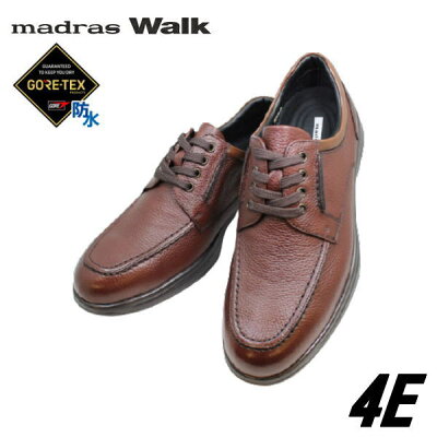 GORE-TEX(ゴアテックス)マドラス ウォーク madras-WALK ウォーキング シューズ 軽量シューズ 防水シューズ 防水靴 メンズ用(男性用)本革(レザー)幅広 甲高 ワイド 4E ダークブラウン 24.5cm 25cm 25.5cm 26cm 26.5cm 27cm MW8008