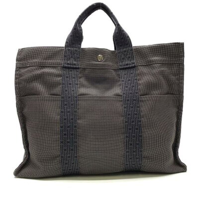 HERMES エルメス エールラインMM トートバッグ ハンドバッグ グレー ファスナー開閉 メンズ レディース ビジネス かばん 管理RY22002722
