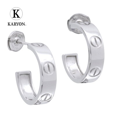 【ギフト品質】【SPECIAL梱包】カルティエ/Cartier レディース ジュエリー LOVE ラブピアス K18WG ホワイトゴールド 誕生日