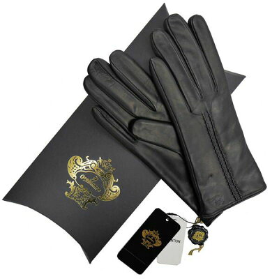 オロビアンコ OROBIANCO レディース手袋 OR-2000L-1M Leather glove 羊革/ウール BLACK サイズ:7(20cm) ブラック 女性用 レザー