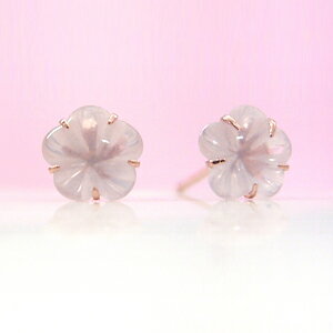 【SALE10%OFF】桜 ピアス レディース ローズクオーツ 10金 ピンクゴールドピアス レディース・プリマヴェーラ 大人気 シンプル 大人定番 桜 アクセサリー 可愛いピアス ジュエリー ブランド 宝石