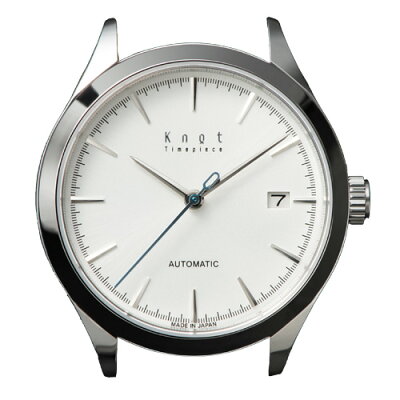 Knot ノット 時計 AT-38 オートマチック シルバー&ホワイト 時計本体のみ(ベルト別売り)【オンネームサービス不可商品】 ウォッチ サファイアガラス 日本製 自動巻 機械式時計