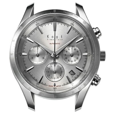 【Automatic 2020 LIMITED EDITION】Knot(ノット) ATC-40 オートマチック クロノグラフ シルバー&シルバー(限定モデル) 時計本体のみ(ベルト別売り)【オンネームサービス不可商品】 サファイアガラス 日本製 自動巻 機械式時計