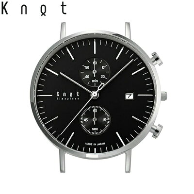 【ギフト包装無料】Knot(ノット)“クラシック クロノグラフ”シルバー & ブラック時計本体のみ(ベルト別売り)腕時計/メンズ/レディース/サファイアガラス/日本製/MADE IN JAPAN/【ギフト】