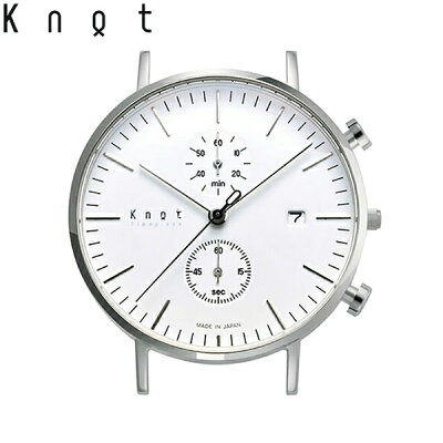 【ギフト包装無料】Knot(ノット)“クラシック クロノグラフ”シルバー & ホワイト時計本体のみ(ベルト別売り)腕時計/メンズ/レディース/サファイアガラス/日本製/MADE IN JAPAN/【ギフト】
