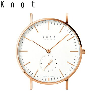Knot ノット 時計 クラシック スモールセコンド ローズゴールド & ホワイト 時計本体のみベルト別売り 腕時計 メンズ レディース サファイアガラス 日本製