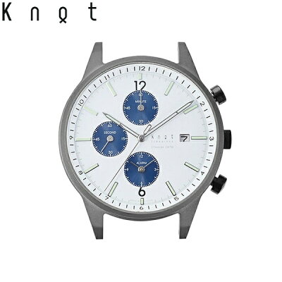Knot ノット 時計 チタニウムソーラークロノグラフ チタン & ホワイト 時計本体のみ(ベルト別売り) ソーラームーブメント チタニウムケース 10気圧防水 スーパールミノヴァ 腕時計 日本製