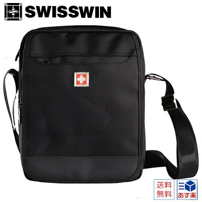 SWISSWIN ショルダー バッグ メンズ ショルダーバック ショルダー バッグ シンプル 黒 ワンショルダーバッグ 斜めがけバッグ 斜めがけ バッグ 軽量 軽い メッセンジャーバッグ 斜め掛け ブランド ビジネス 無地 SW9006