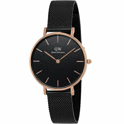 腕時計 ダニエル ウェリントン 32mm Daniel Wellington DW Classic Petite Black Ashfield クラシック ペティット ブラック アッシュフィールド DW00100201 DW00600201 ステンレス メッシュ ブラック ローズゴールド レディース 女性 ギフト プレゼント 新品 送料無料