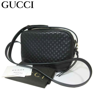 グッチ アウトレット GUCCI ショルダーバッグ 449413 レザー マイクロGG柄 斜め掛け ブラック【レディース】【RCP】【楽天カード分割】