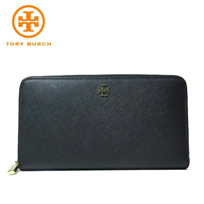 トリーバーチ アウトレット TORY BURCH 財布 52901-1018-001 型押しレザー EMERSON ZIP CONTINENTAL WALLET ラウンドファスナー 長財布 BLCK(001):ブラック【RCP】【楽天カード分割】【レディース】