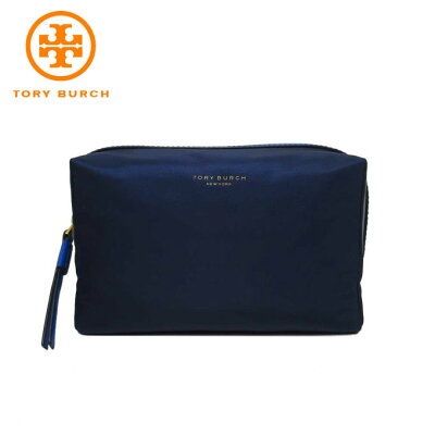 トリーバーチ ブティック TORY BURCH ポーチ 58202-0819-403 ナイロン コスメ/化粧 ポーチ PERRY NYLON COLOR-BLOCK SMALL COSMETIC CASE / ROYAL NAVY/403(ネイビー系×ブルー系)【レディース】【母の日】【ギフト】
