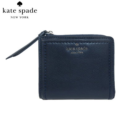 ケイトスペード アウトレット kate spade 財布 WLRU5599-453 レザー 二つ折り財布 small l-zip bifold w / patterson drive / prisannvy(453):ネイビー系【レディース】