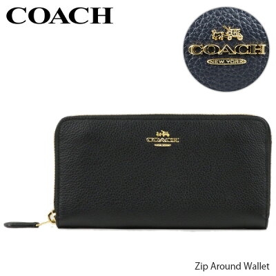 COACH コーチ Zip Around Wallet ジップ ラウンドファスナー ロゴ 長財布 レディース 58059 LIBLK LINAV