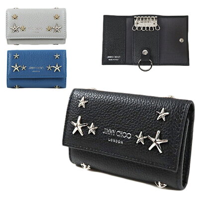 Jimmy Choo ジミーチュウ NEPTUNE UUF ネプチューン スタースタッズ キーケース 6連 レディース Black/Silver Moonstone Mix