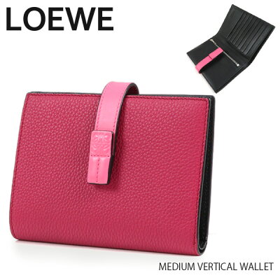 【最大2000円OFFクーポン配布中 11/30迄】LOEWE ロエベ MEDIUM VERTICAL WALLET ミディアム ヴァーティカル ウォレット 2つ折り財布 レザー ロゴ レディース 124.12.S87 6963
