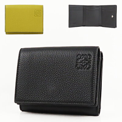LOEWE ロエベ Tri-Fold Wallet C660TR2X02 1100 三つ折り財布 ミニ財布 コンパクト カジュアル キレカジ 本革 レザー アナグラム メンズ