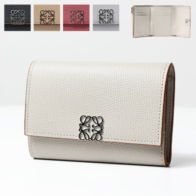 【2/1限定★抽選で2人に1人最大100%ポイントバッグ★要エントリー】LOEWE ロエベ ANAGRAM SMALL VERTICAL WALLET C821S33X01 三つ折り財布 ミニ財布 アナグラムロゴ レザー 本革 レディース