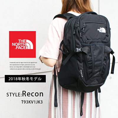 2018AWモデル◆【THE NORTH FACE】ノースフェイス#Recon リーコン T93KV1JK3アウトドア リュック バックパック レディースメンズ バッグ 大容量 30l ブラック 黒