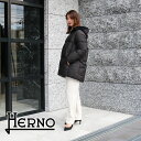 ヘルノ 【HERNO】ヘルノ PI1182D BLACK(9300) ダウンジャケット フード アウター コート セミロング ブラック レディース シンプル 通勤 軽量 防寒 防風