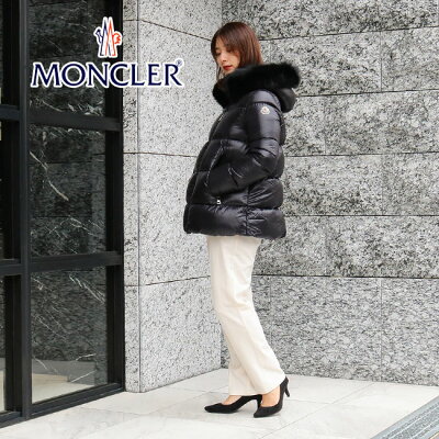 MONCLER】モンクレール SERIFUR セリファー ファーダウンジャケット 1A545 02C0229 999 ブラック ダウン コート ジャケット アウター フード ファー レディース 軽い 軽量