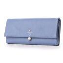 ランバン オン ブルー 財布 レディース LANVIN　en　Bleu　シャペル　かぶせ型長財布 ブルー5