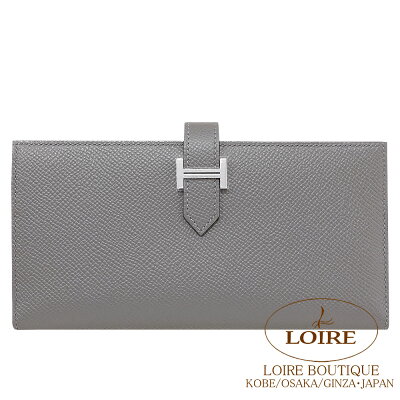 エルメス ベアン スフレ グリメイヤー エプソン シルバー金具 HERMES Bearn Soufflet GRIS MEYER(0L) Epsom Silver