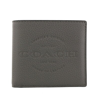 【ポイント10倍 1/24 20:00-1/25】コーチ アウトレット COACH 二つ折り財布 メンズ ヘザーグレー F24647 QBHGR