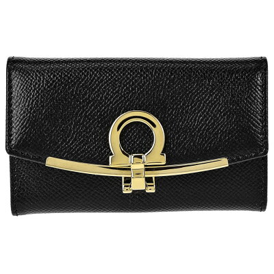 【P10倍 3/18 0時〜 3/20 24時】フェラガモ Ferragamo キーケース レディース GANCINO CLIP ブラック 22D151 NERO