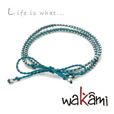 メール便送料無料 Wakami(ワカミ)ワックスブレスレット◆「Life is what...」ライフイズワット ショートラップブレスレット【ワックスコード ショートブレス ハンドメイド レディース アクセサリー 正規品 支援 ミサンガ】